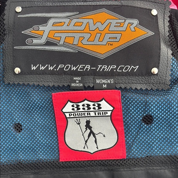 Power-Trip Women’s Corset Back Motorcycle Jacket - Picture 3 of 4